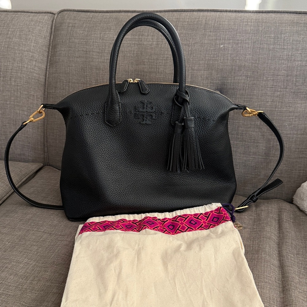 Tory Burch Black Leather satchel handbag - Picture 13 of 13